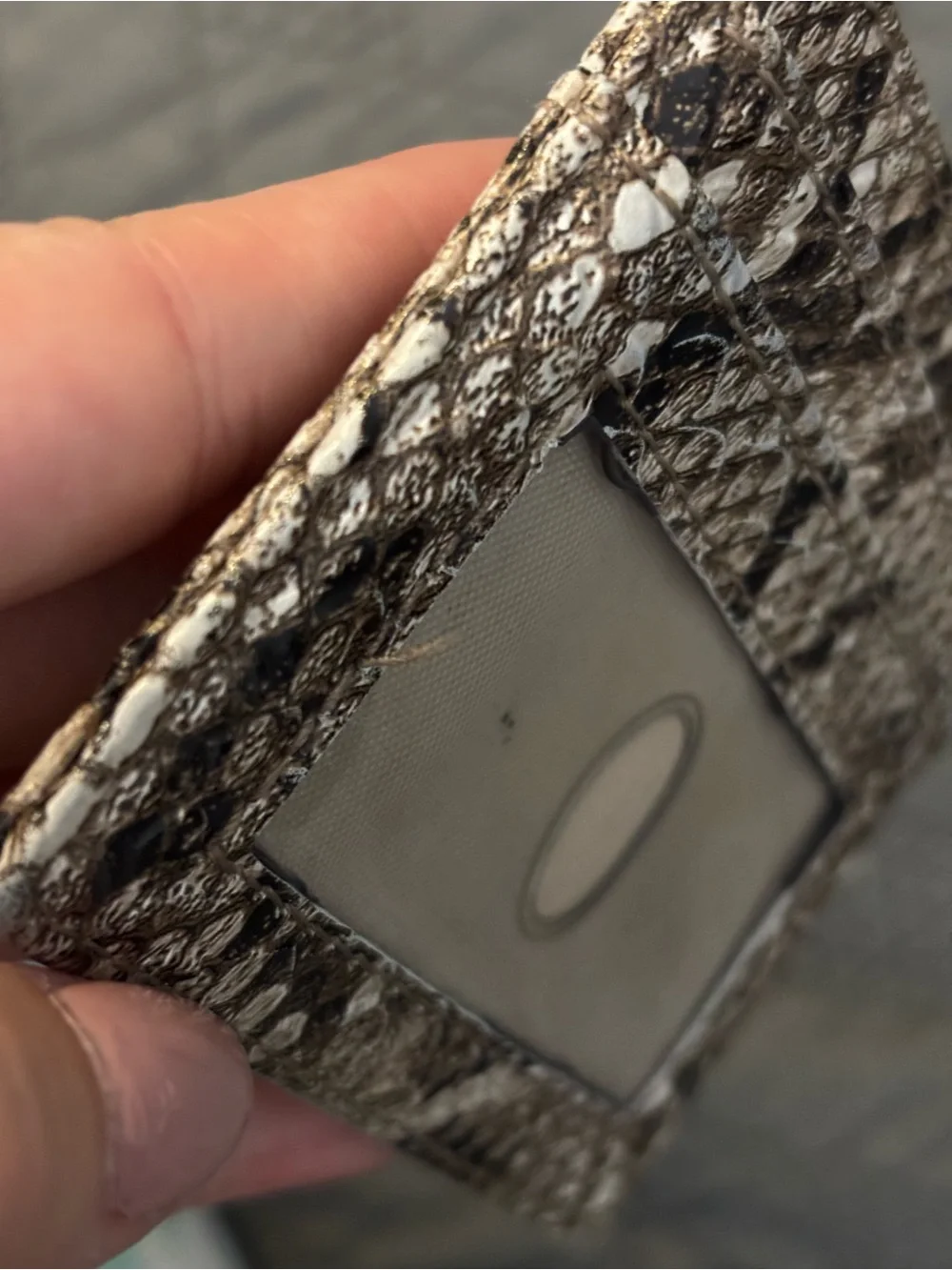 G By Guess Snake-Print Card Holder